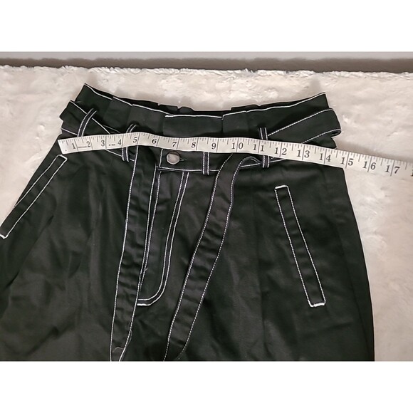 Lovers + Friends Pants Medium Black High Rise Tie Waist Midvale Revolve *FLAW - Picture 9 of 12